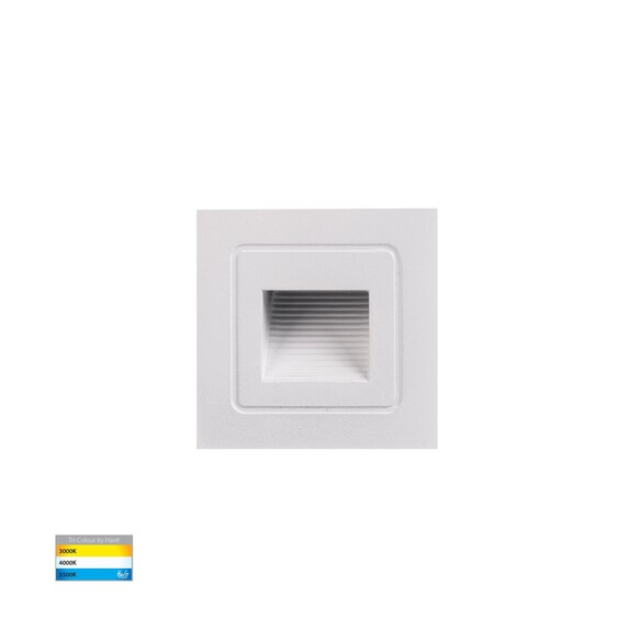 HV3111T-WHT-12V - HV3111T-White-12V - Trin White Small Square Recessed LED Step Light