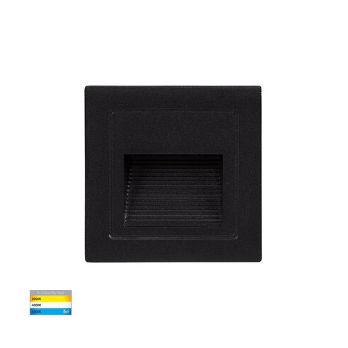 HV3112T-BLK-240V - HV3112T-Black-240V - Trin Black Square Recessed LED Step Light