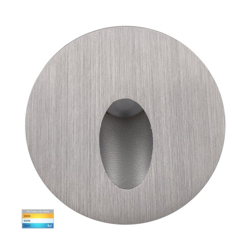 Reces 316 Stainless Steel Round TRI Colour Recessed LED Step Light