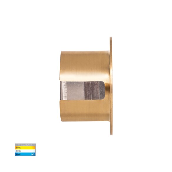 HV3206T-BR-12V - Mini Reces Brass Round TRI HV3206T-BR-12V