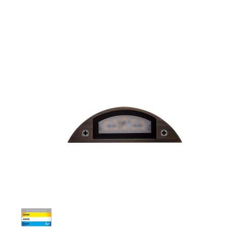 HV3251T-AB-12V - Curva Antique Brass LED Step HV3251T-AB-12V