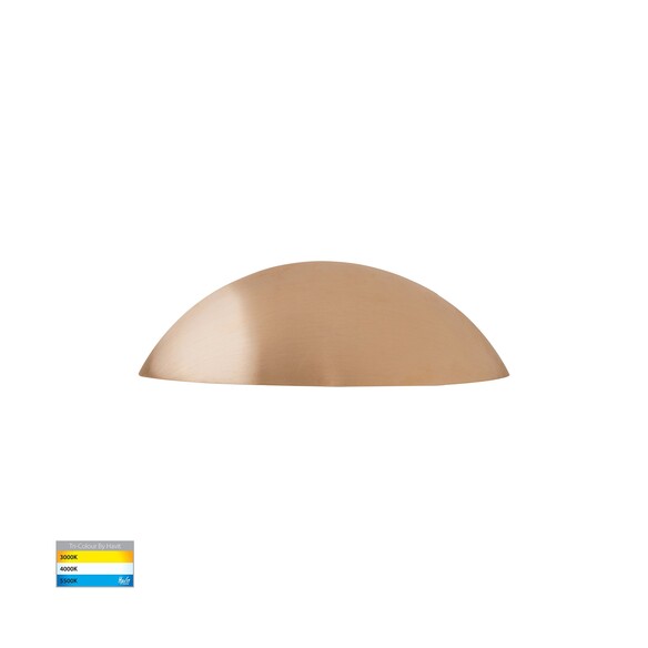 HV3252T-BR-12V - Curva Solid Brass LED Step Light