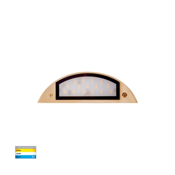 HV3252T-BR-12V - Curva Solid Brass LED Step LightHV3252T-BR-12V