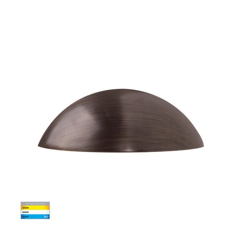 Curva Antique Brass LED Step Light