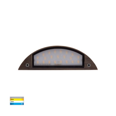 HV3253T-AB-12V - Curva Antique Brass LED Step HV3253T-AB-12V