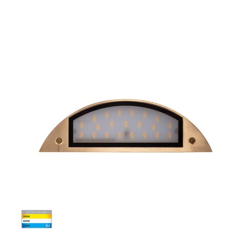 HV3253T-BR-12V - Curva Solid Brass LED Step LightHV3253T-BR-12V