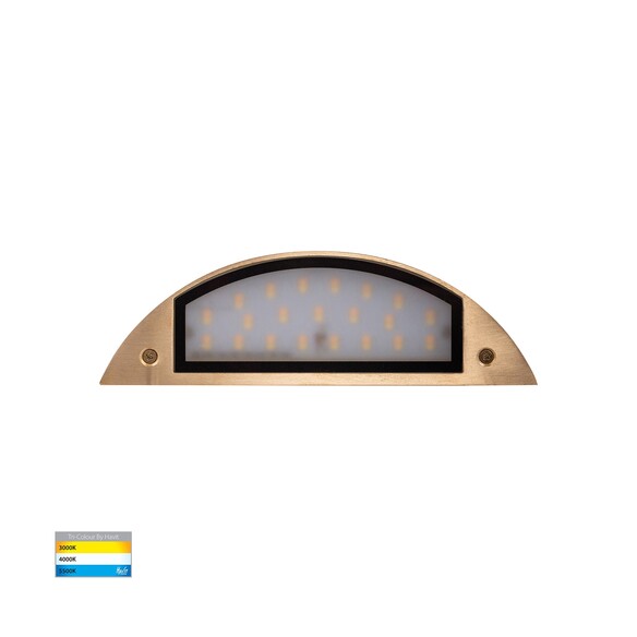 HV3253T-BR-12V - Curva Solid Brass LED Step LightHV3253T-BR-12V