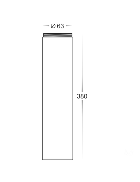 HV1603-BLK - HV1603-Black - Black Bollard HV1603-BLK