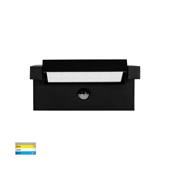 HV3732T-BLK-PIR - HV3732T-Black-PIR - Locu Aluminium Black Adjustable 24W LED Floodlight with Sensor