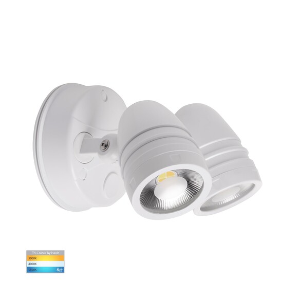 HV3793T-WHT - HV3793T-White - Focus Polycarbonate White Double Adjustable Spot Light