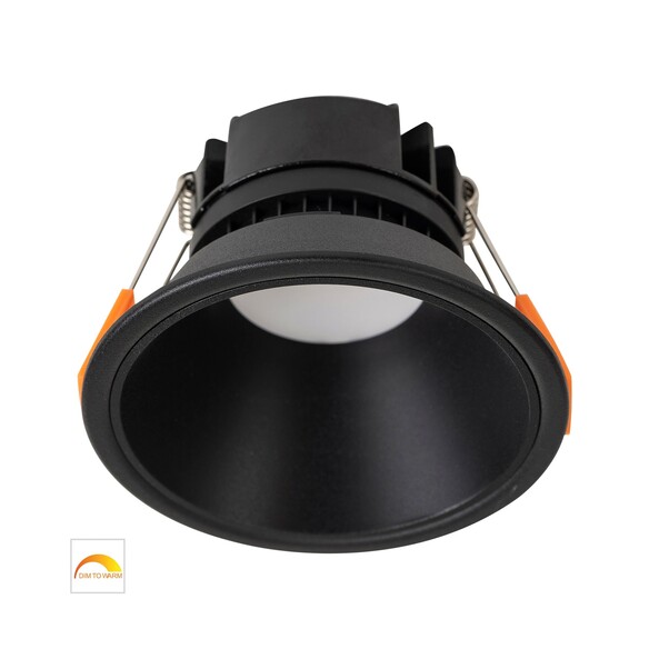 HV5528D2W-BB - Gleam Black with Black Insert Fixed Dim to Warm LED Downlight