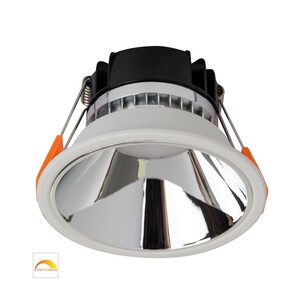 HV5528D2W-WC - Gleam White with Chrome Insert Fixed Dim to HV5528D2W-WC