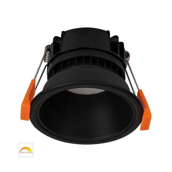 HV5529D2W-BB - Gleam Black with Black Insert Fixed Dim to Warm LED Downlight