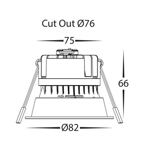 HV5529D2W-WB - Gleam White with Black Insert Fixed Dim to HV5529D2W-WB 2