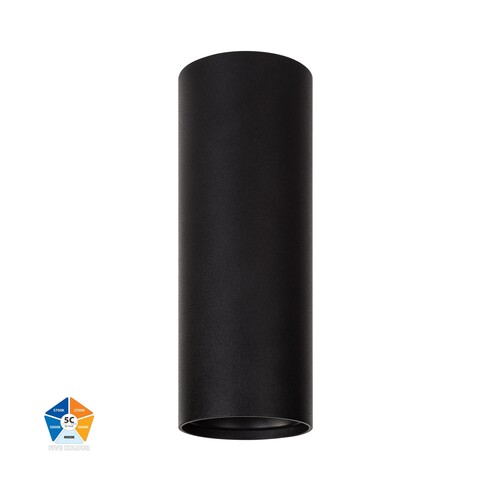 HV5841S-BLK-EXT - HV5841S-Black-Exterior - Nella Black 7W Surface Mounted LED Downlight 240V