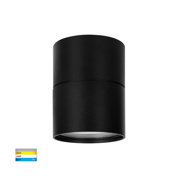 HV5803T-BLK-EXT-12V - HV5803T-Black-Exterior | HV5803T-Black-Exterior-12V - Nella Black 12W Surface Mounted LED Downlight wit...
