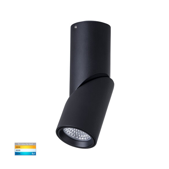 HV5822T-BLK-12V - HV5822T-Black | HV5822T-Black-12V - Nella Black 7W Surface Mounted Rotatable LED Downlight
