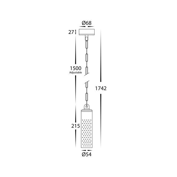 HV5901T-BR-240V - Willow Solid Brass LED PendantHV5901T-BR-240V