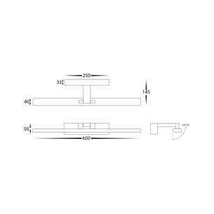 HV8102T-BLK - HV8102T-Black - Vanita Black 600mm Adjustable HV8102T-BLK 2