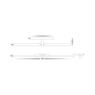 HV8104T-BLK - HV8104T-Black - Vanita Black 1000mm HV8104T-BLK 2