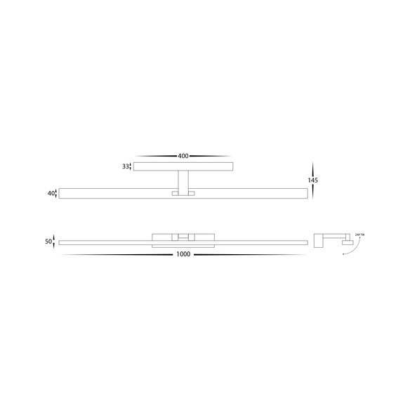 HV8104T-BLK - HV8104T-Black - Vanita Black 1000mm HV8104T-BLK