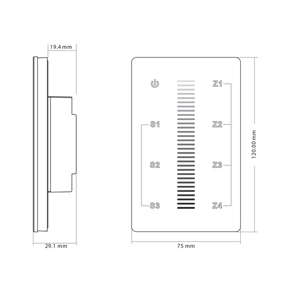 HV9101-2830A - Single Coloured LED Touch PanelHV9101-2830A