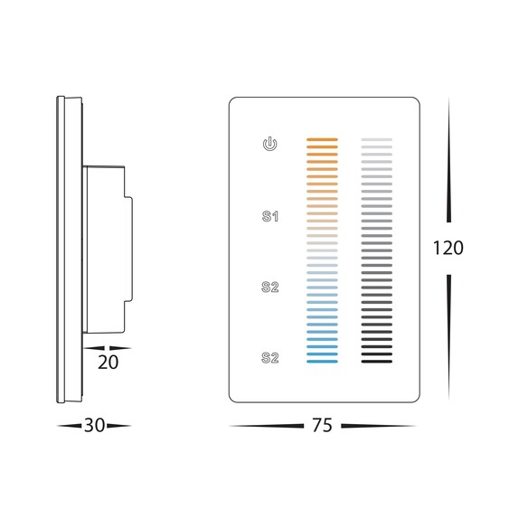 HV9101-2830B - CT LED Strip Touch Panel ControllerHV9101-2830B