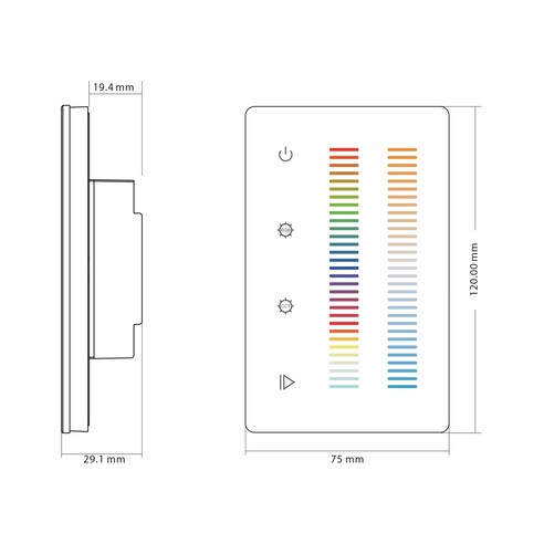 HV9101-2834-5C - RGBCW LED Strip Touch Panel HV9101-2834-5C