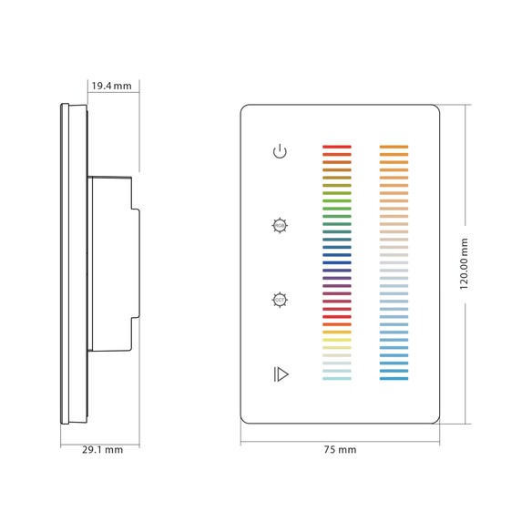 HV9101-2834-5C - RGBCW LED Strip Touch Panel HV9101-2834-5C