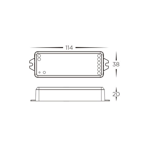 HV9105-SPI-2CH - WIFI + RF SPI LED Strip ReceiverHV9105-SPI-2CH