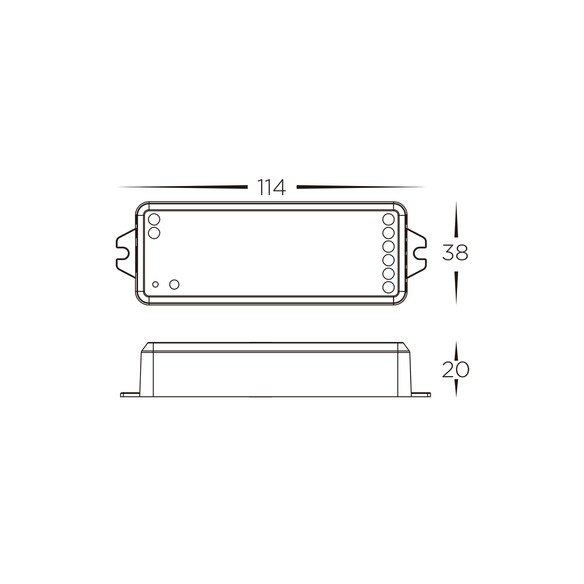 HV9105-SPI-2CH - WIFI + RF SPI LED Strip ReceiverHV9105-SPI-2CH