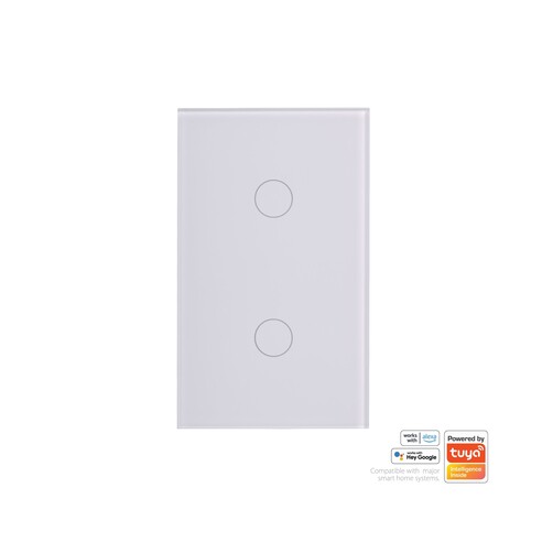 HV9110-2 - Wifi Two Gang White Wall Switch