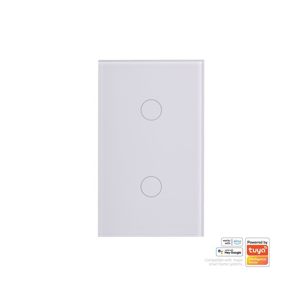 HV9110-2 - Wifi Two Gang White Wall Switch