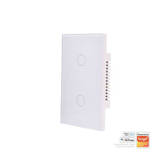 HV9110-2 - Wifi Two Gang White Wall SwitchHV9110-2