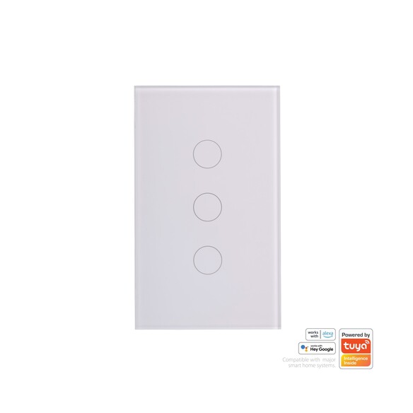HV9110-3 - Wifi Three Gang White Wall Switch