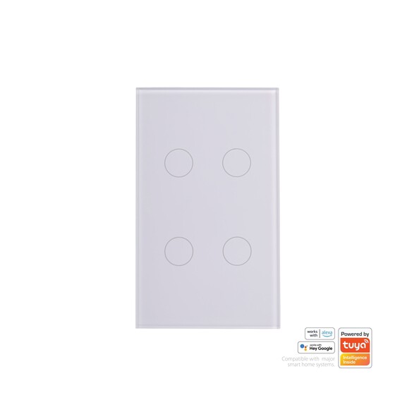HV9110-4 - Wifi Four Gang White Wall Switch