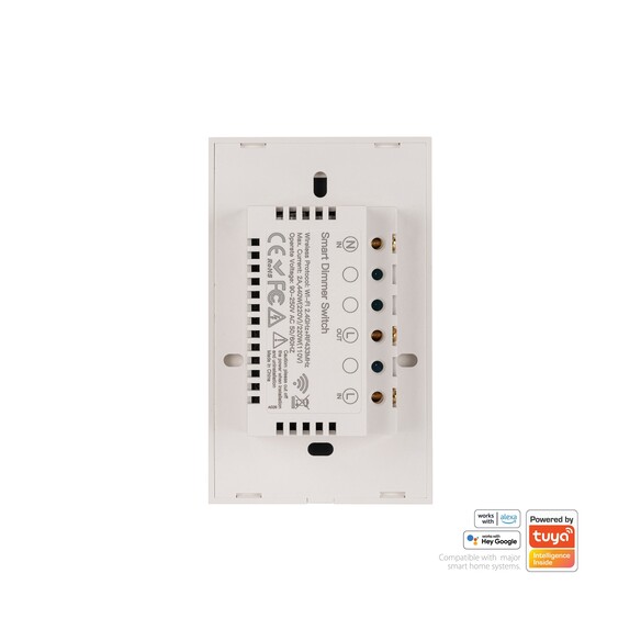 HV9111 - Wifi Single Gang White Dimmer Wall SwitchHV9111