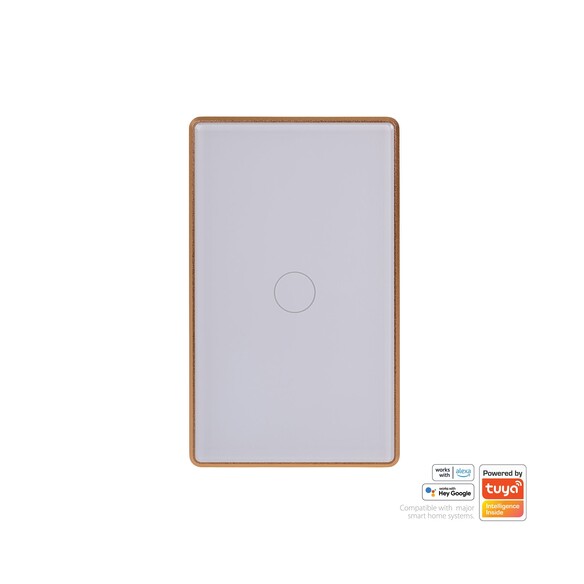 HV9120-1 - Wifi Single Gang White with Gold Trim Wall Switch