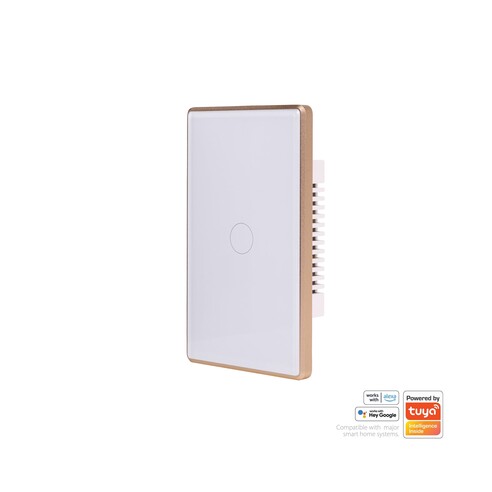 HV9120-1 - Wifi Single Gang White with Gold Trim HV9120-1