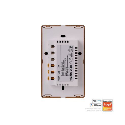 HV9120-1 - Wifi Single Gang White with Gold Trim HV9120-1