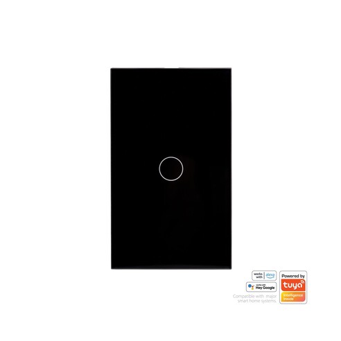 HV9210-1 - Wifi Single Gang Black Wall SwitchHV9210-1