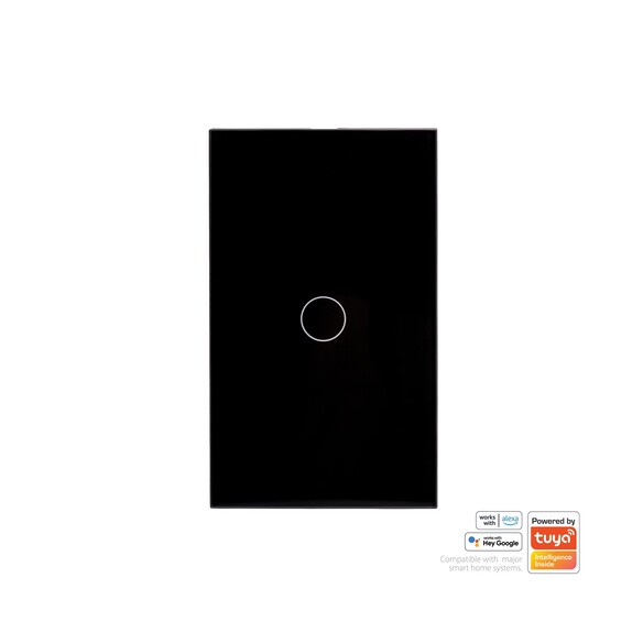 HV9210-1 - Wifi Single Gang Black Wall Switch