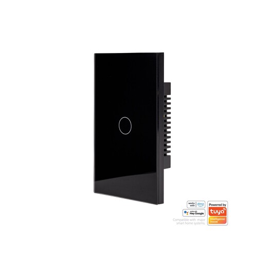 HV9210-1 - Wifi Single Gang Black Wall SwitchHV9210-1