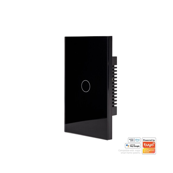 HV9210-1 - Wifi Single Gang Black Wall SwitchHV9210-1