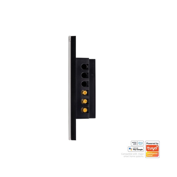 HV9210-1 - Wifi Single Gang Black Wall SwitchHV9210-1