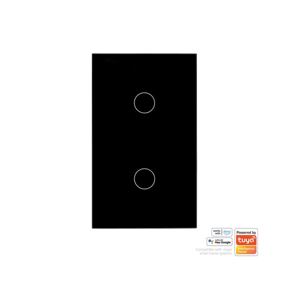 HV9210-2 - Wifi 2 Gang Black Wall Switch