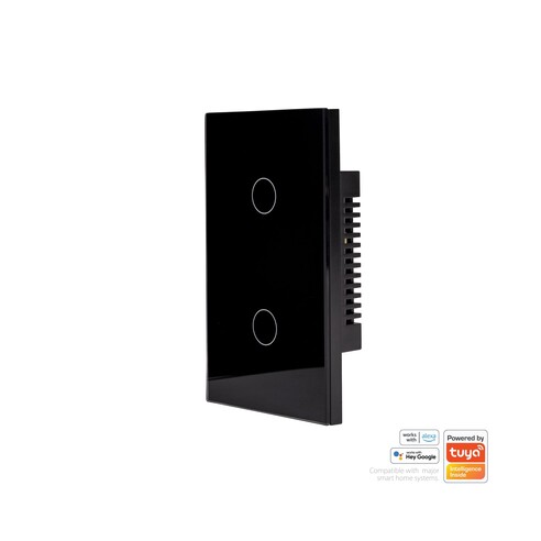 HV9210-2 - Wifi 2 Gang Black Wall SwitchHV9210-2