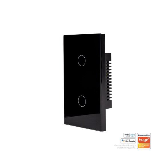 HV9210-2 - Wifi 2 Gang Black Wall SwitchHV9210-2