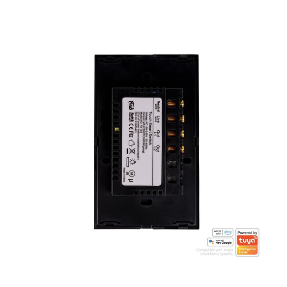 HV9210-2 - Wifi 2 Gang Black Wall SwitchHV9210-2