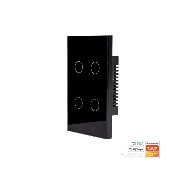 HV9210-4 - Wifi 4 Gang Black Wall SwitchHV9210-4